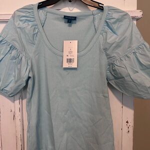 Billabong Light Blue Puff Sleeve Blouse